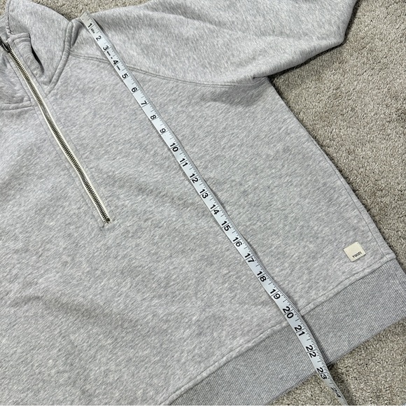 Vuori Women’s Organic Cotton Restore Half Zip Pullover in Light Heather Grey M - Picture 14 of 14